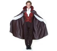 Déguisement Vampire Homme Halloween, Taille Xl Rouge