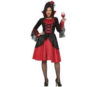 Déguisement Vampire Robe Steampunk Gothique Femme Rouge, Bordeaux