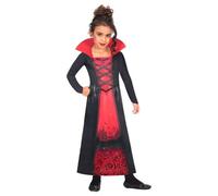 Déguisement Vampiresse Rouge Et Noire Fille Rouge