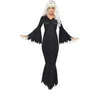 Déguisement vampiresse - SMIFFY'S - Halloween adulte 44/46 - Robe noire dentelée - 100% polyester