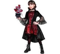 W WIDMANN MILANO Party Fashion - Costume enfant vampire, robe et collier, gothique, suceur de sang, comtesse ténébreuse