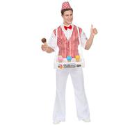 Déguisement Vendeur Crème Glacée Homme - Taille: M/L Blanc