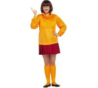 Funidelia | Déguisement Véra - Scooby Doo pour Femme Scooby Doo, Dessins Animés - Déguisement pour Adultes et Accessoires pour Halloween, Carnaval et fêtes - Taille S - Orange