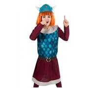 Déguisement Vic La Viking Wickie Fille - Taille: 5-6 Ans (110-116 Cm) Bleu