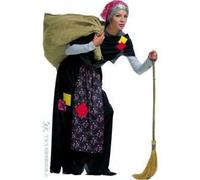 Déguisement Vieille Femme - Multicouleur - Jupe, Tablier, Châle et Foulard S