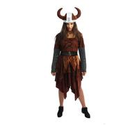 P’TIT CLOWN - Déguisement Viking pour Toute la Famille - Homme, Femme, Enfant - Parfait pour Carnaval, Fêtes Costumées et Évènements à Thème - Polyester (Femme, S-M)