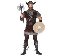 Déguisement Viking Homme - Smiffys - Taille L 52-54 - Marron et Noir - 6 éléments