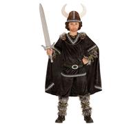 Widmann Déguisement enfant Viking - manteau/pantalon/ceinture/manchettes/jambières/cape/casque (140)