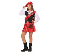 Mom Scottish Girl Costume Rouge 7-9 Years