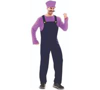 Déguisement - Waluigi plombier - Noir - Adulte - Mario - M/L M/L