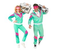 W WIDMANN MILANO Party Fashion - Survêtement fantaisie, style vintage, tenue des années 80, survêtement de jogging pour le carnaval et les fêtes