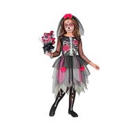 Widmann Milano – Déguisement enfant Squelette fleuri – Robe avec serre-tête – 5-7 ans