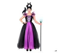 Déguisement - WIDMANN - Costume de méchante reine - Multicolore - Polyester - Inclus robe et coiffe S