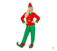 Widmann Costume d'elfe assistant du Père Noël – manteau avec ceinture, pantalon et bonnet – XL