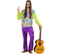 Déguisement - WIDMANN - Hippie Rétro - Violet - Tissu synthétique - Pour homme adulte M
