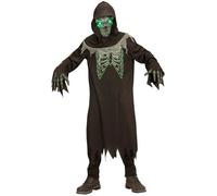 Déguisement - WIDMANN - Mort Yeux Lumière - Noir - Enfant - Halloween 5-7 ans
