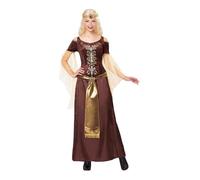 Déguisement - WIDMANN - Princesse Viking - Robe multicolore - Coiffe assortie - Taille L XL