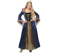 Déguisement - WIDMANN - Reine Médiévale Peluche - Noir - Femme - Adulte L