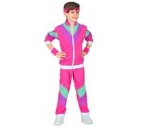 Déguisement - WIDMANN - Survêtement Années 80 Fushia - Rose fuchsia - Enfant mixte - Carnaval & soirées disco 4-5 ans