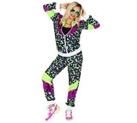 Déguisement - WIDMANN - Survêtement années 80 - Vert - Veste et pantalon - Imprimé animal S