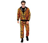 Déguisement - WIDMANN - Survêtement de Tigre Années 80 - Noir - Adulte - Carnaval L