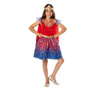 Déguisement Wonder Woman Luxe Enfant - Taille: 3 À 4 Ans (90 À 104 Cm) Bleu