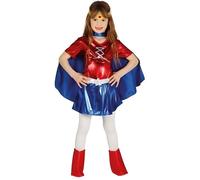 Guirca Costume Wonder Woman pour fille 10/12 ans, couleur bleu et rouge, 10-12, 87469