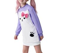 Déguisement Zoey Filles Cosplay Démon Chasseur Blanc Performance Show Uniforme Top et Jupe Set 2 Pièces pour Carnaval Halloween Party Anniversaire Masquerade Costume, 4-15 Ans