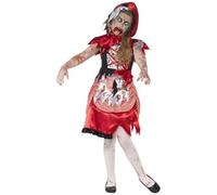 Déguisement Zombie Chaperon Rouge Fille - Taille: 10-12 Ans (145/158 Cm) Rouge