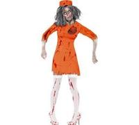 Déguisement zombie prisonnière femme Halloween Small G