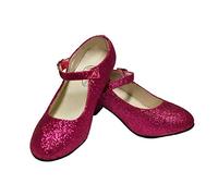 Déguisements ! Chaussures de danse flamenco avec différentes tailles de fille à femme. Couleur fuchsia avec paillettes. - Rose - Fuchsia avec paillettes, 31 EU EU