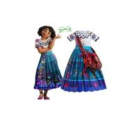 Déguisements Costume pour filles Cosplay Encanto Mirabel Madrigal 150 cm bleu G