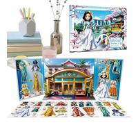 Déguisements de poupées | Autocollants magnétiques Princesse Poupées en papier Kit de jeu - Jouets éducatifs autocollants éducatifs pour filles pour voyage, école, salle de classe comme prix