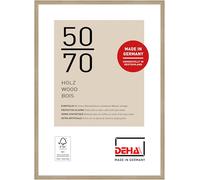 DEHA Design cadre photo, 50 x 70 cm, bois, Chêne, cadre affichepour accrocherau format paysage et portrait, verre synthétique, Fontana