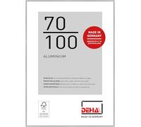DEHA Design cadre photo, 70 x 100 cm, aluminium, Argent mat, cadre affichepour accrocherau format paysage et portrait, verre synthétique, Tribeca