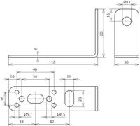 DEHN 106310 BW90 B11 B5.1 6.5 11 V2A Équerre de fixation 1 pc(s)