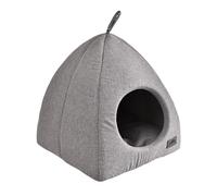 Dehner 4372975 Grotte pour Chat Premium Lovely Invention, env. 40 x 40 x 42 cm, Polyester, Gris, 800 g