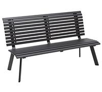 Dehner Banc de Jardin London 2 Places en Aluminium Gris 150 x 88 x 64 cm
