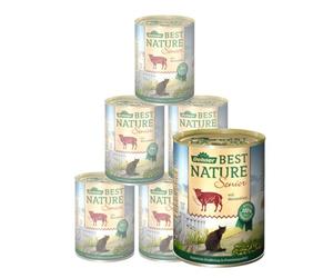 Dehner Best Nature Nourriture pour Chat Senior, Agneau et Son de blé, 6 x 400 g (2,4 kg)