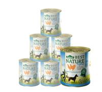 Dehner Best Nature Nourriture pour Chien Light Poulet et Carottes avec Huile de Disque 6x800g
