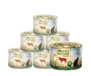 Dehner Best Nature Senior - Nourriture pour Chat, Agneau et Son de blé, 6 x 200 g (Poids Total 1,2 kg)