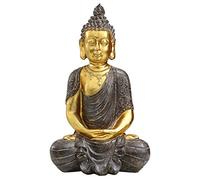 Dehner Bouddha Figurine de Bouddha env. 52.5 x 22.5 x 32 cm, polyrésine, doré