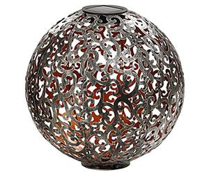 Dehner Boule Solaire Luanda, Ø 40 cm, métal, argenté/cuivre