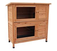 Dehner Clapier Original avec Isolation Thermique, Environ 114 x 57 x 116 cm, Bois de Sapin, Marron Clair