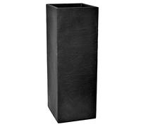 Dehner Colonne Pot de Fleurs Palermo, Effet Ardoise, env. 80 x 30 x 30 cm, Plastique, Anthracite
