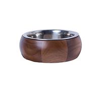 Dehner Gamelle préférée pour Chien en Bois et Acier Inoxydable Marron Ø 18,7 cm Hauteur 7,6 cm
