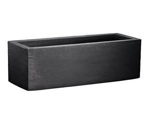 Dehner Jardinière Palermo, Finition Ardoise, env. 80 x 27 x 30 cm, Plastique, Anthracite