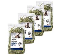 Dehner Lieblinge Friandises pour rongeurs 100% Naturelles/Riches en Fibres brutes pour Lapin/Rongeur Avoine Verte 4 x 225 g (900 g)