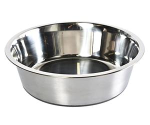 Dehner Lieblinge Gamelle pour Chien et Chat Argenté Ø 25,5 cm Hauteur 7 cm Volume 2600 ML Acier Inoxydable Argenté