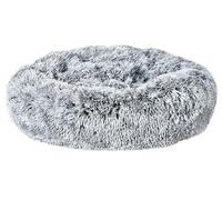 Dehner Lieblinge Lit Douillet Cookie pour Chien/Chat, Facile d'entretien, env. Ø 58 cm, Hauteur 14 cm, Taille M, Polyester, Gris